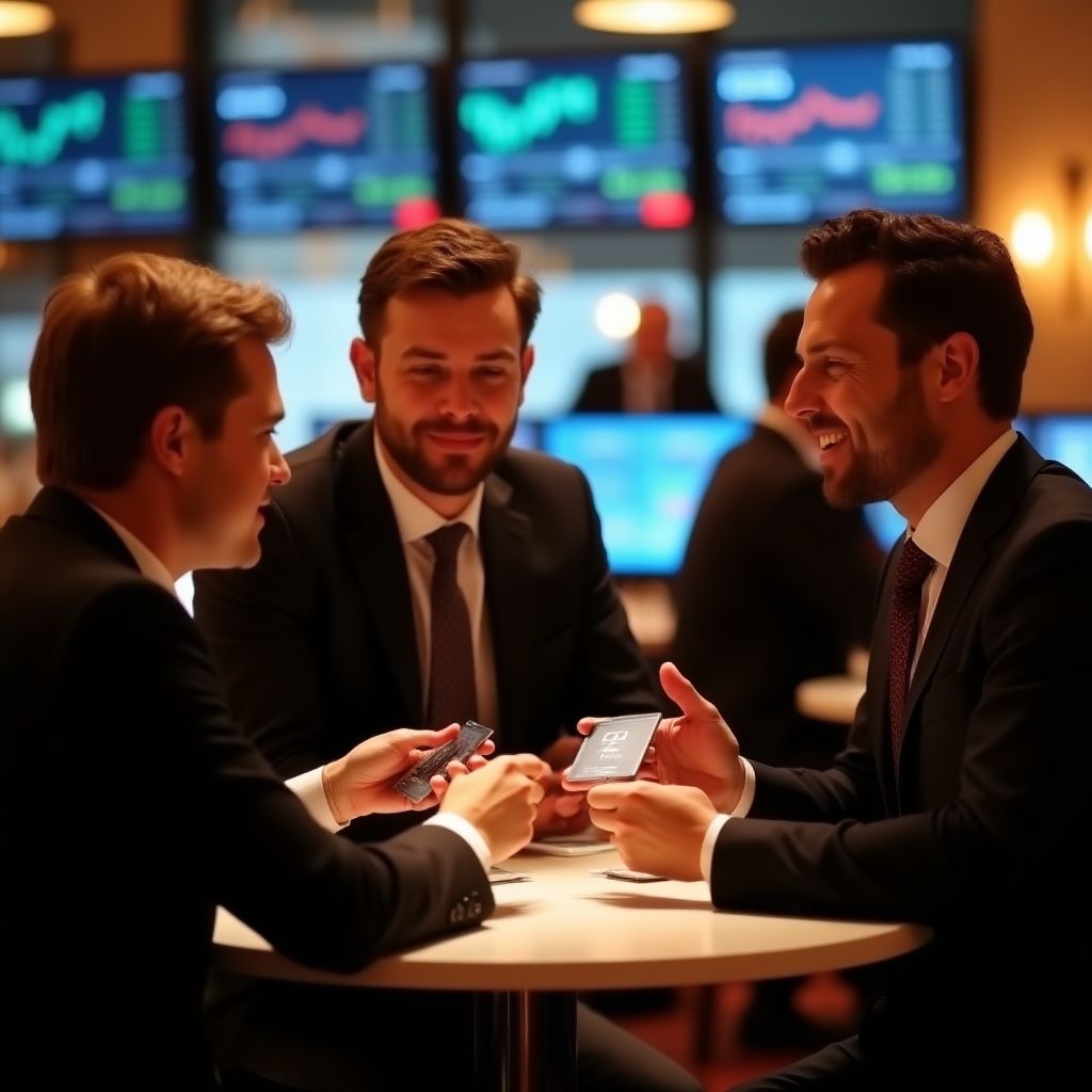 Networking en evento de inversores